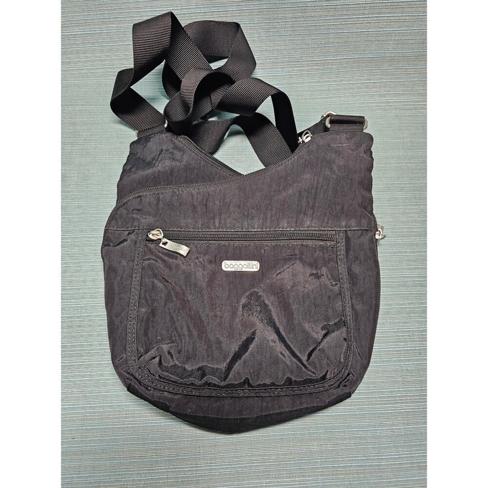 Baggallini POCKET CROSSOVER Crossbody Bag Water Resistant Black